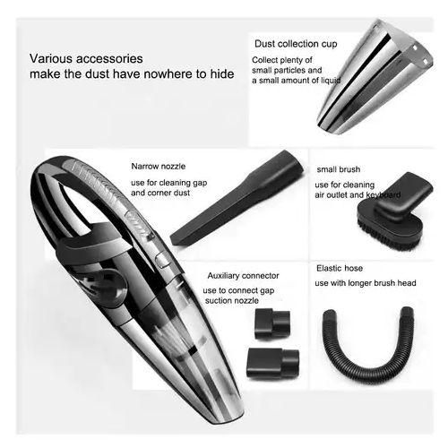 High Power Car Vacuum Cleaner, 12v ,80w with 9ft cord plug and 3800pa Suction power.