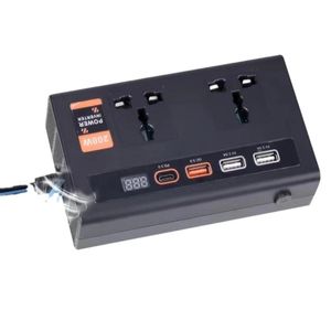 Car Inverter, 200W Power Inverter, DC 12V to 220V AC with 2.1A 4 Ports USB Multi Protection, Universal Inverter for Charging Laptops, Tablets, Laptops, Tablets