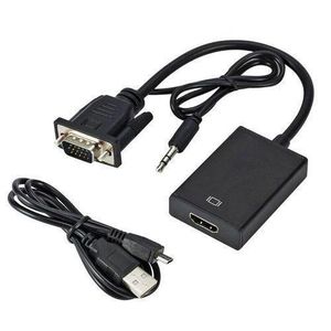 VGA To HDMI Converter Adapter Cable With Audio Output