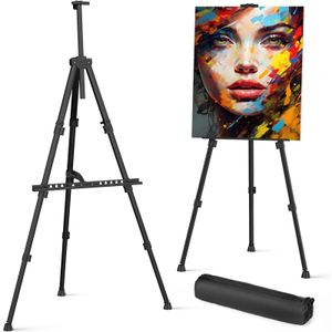Adjustable Aluminium Easel Stand for Painting, Professional Tripod Display Stand Artist Painting Sketching Easel (Board Not Included)