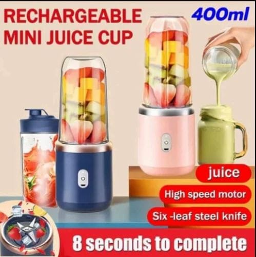 🪄💭 New Arrival! 45W Rechargeable 2-in-1 Portable Blender Juicer (400ml ×2 Cups)
Blend fresh juices and smoothies anytime, anywhere with this powerful and convenient portable blender. Designed for bu