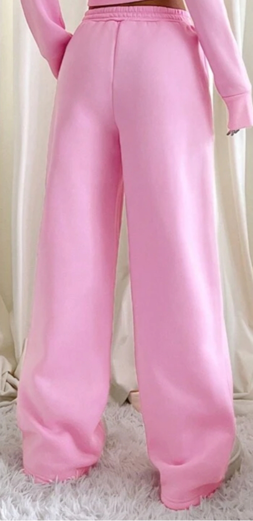 pink casual lounge pants