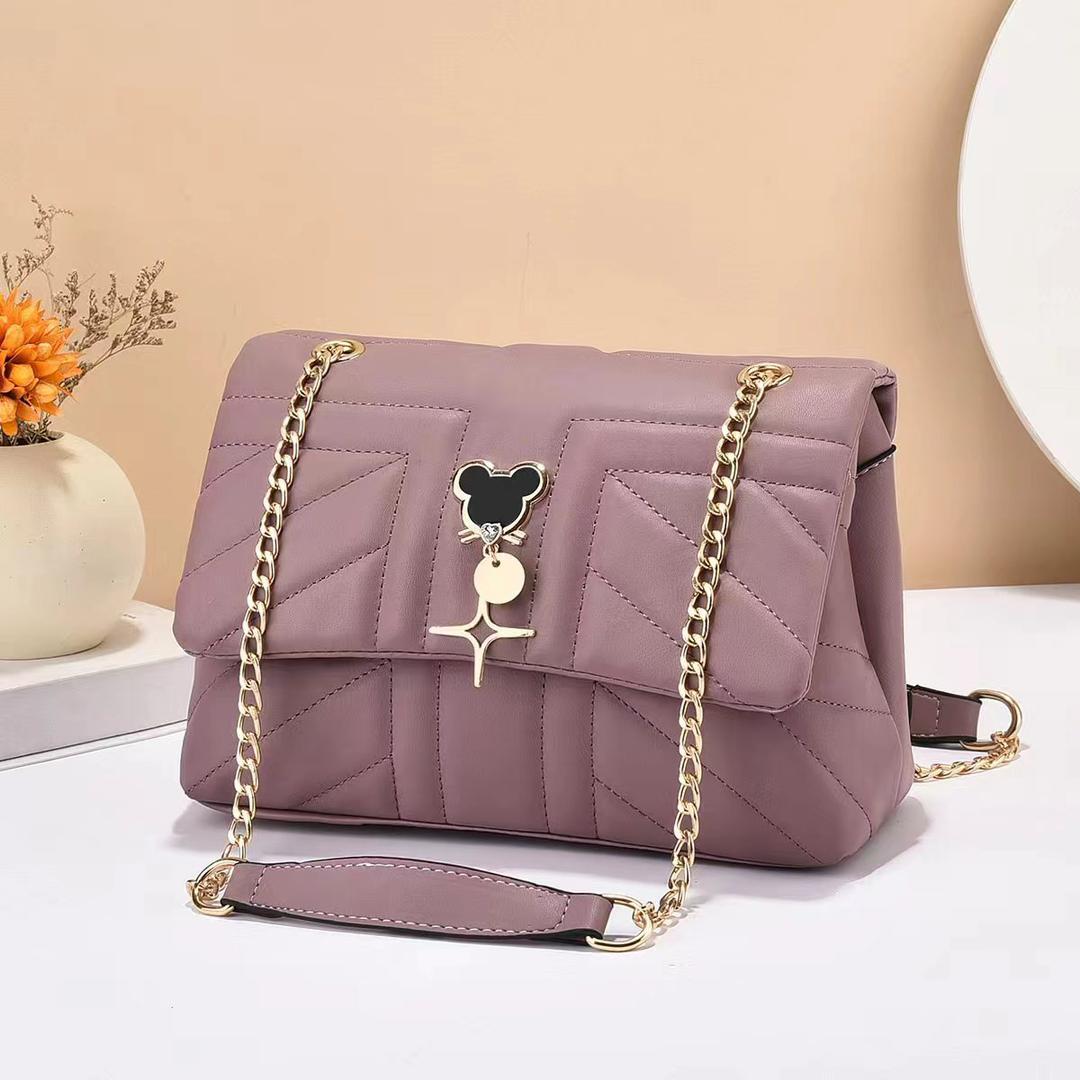 Ladies Leather Sling Bag Crossbody Shoulder Bag Fashion Mini Handbag with Adjustable Strap Zipper Closure Stylish Women Purse for Daily Use Travel Shopping Office