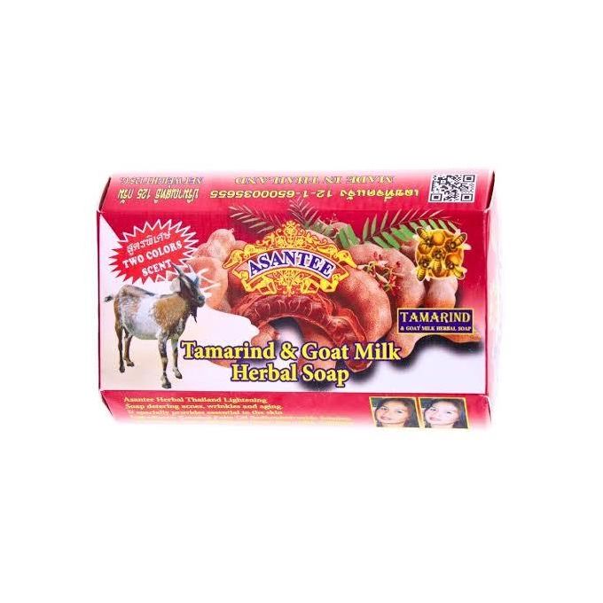 Soap Tamarind & Goat Milk Herbal Soap Asantee 125g Natural Skin Brightening & Moisturizing Anti-Acne Anti-Ageing Deep Cleansing Goat’s Milk Soap with AHA Collagen for Face & Body Care Daily Use