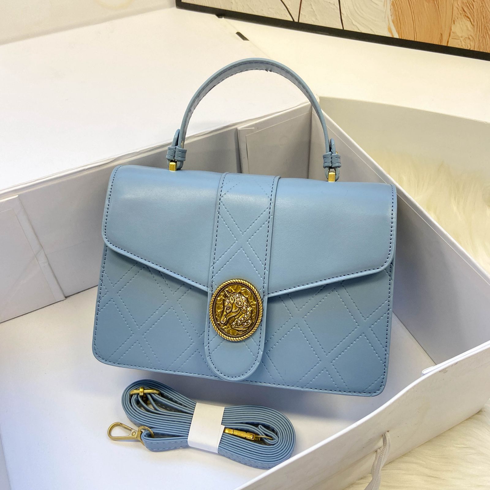 Ladies Sling Bag Women Crossbody Handbag Stylish Shoulder Bag Adjustable Strap PU Leather Small Purse Chic Fashion Everyday Casual Travel Organizer Bag for Girls