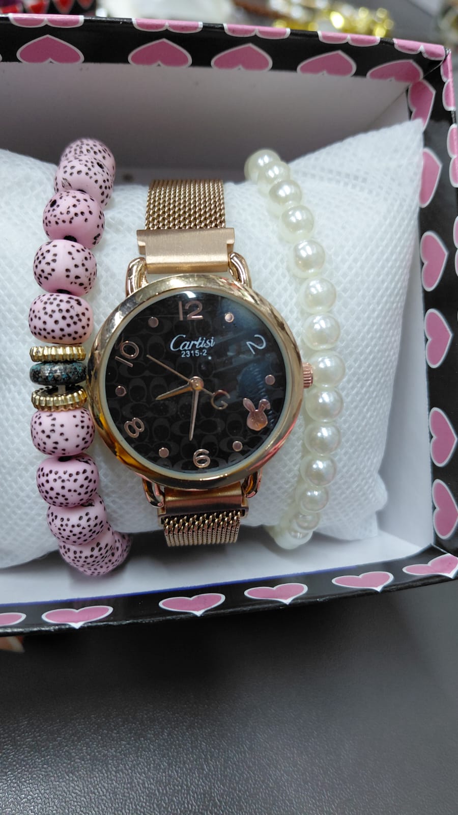 Ladies Wrist Watch Set with Free Bracelets – Elegant Women Quartz Wristwatch, Fashion Crystal Dial, Stainless Steel Band, Casual & Office Wear, Perfect Gift for Women & Girls