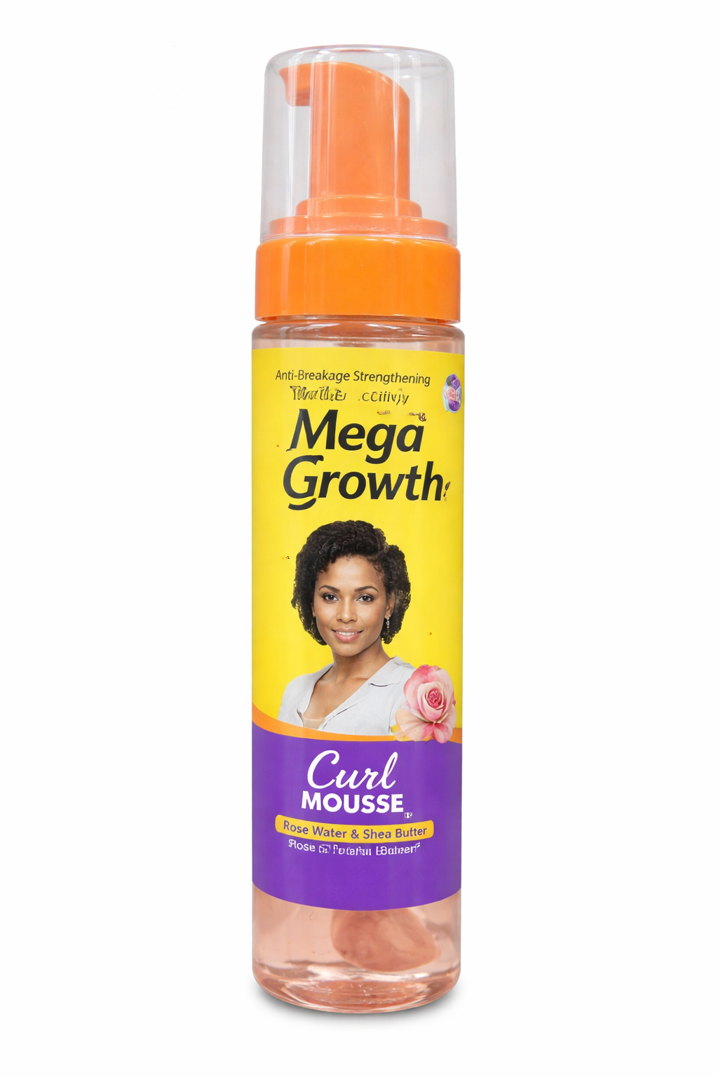 Profectiv Mega Growth Styling Curl Mousse with Rose Water & Shea Butter – Curl Defining Hair Mousse, Moisturizing Soft Hold, Frizz Control, Natural Shine, Set & Style Foam for All Hair Types