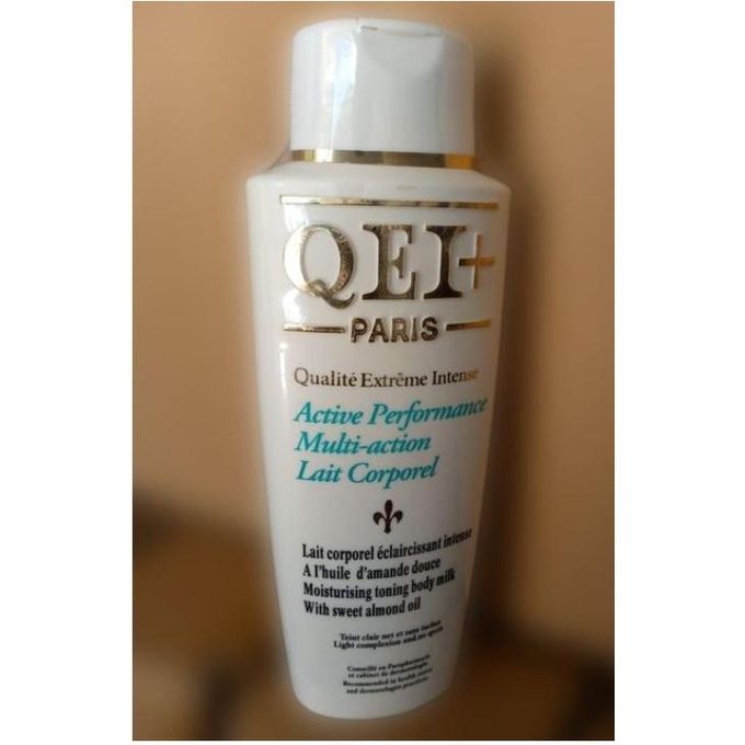 QEI+ Paris Active Performance Multi-Action Lait Corporel 500ml – Brightening Body Lotion, Even Skin Tone, Smooth & Soft Skin, Moisturizing, Spot-Correcting, Fast Action Skincare Milk