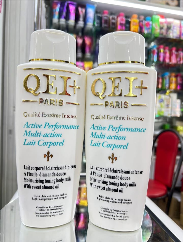 QEI+ Paris Active Performance Multi-Action Lait Corporel 500ml – Brightening Body Lotion, Even Skin Tone, Smooth & Soft Skin, Moisturizing, Spot-Correcting, Fast Action Skincare Milk
