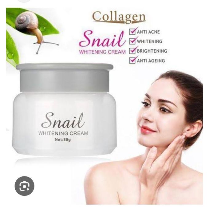 Aichun Beauty Collagen Snail Whitening Cream 80g – Anti-Aging Moisturizing Brightening Dark Spot Remover, Skin Repair & Hydrate Face & Body Nourishing Cream for Radiant Glowing Skin