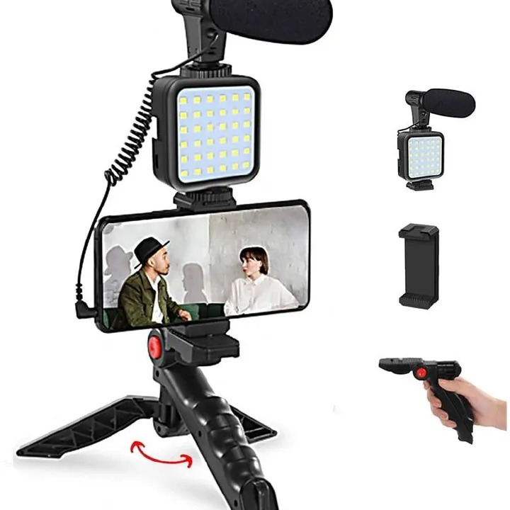 AY-49 Video Making Kit with microphone for live broadcast and TikTok - Create professional-quality videos anywhere, anytime with this complete Video Making Kit — perfect for vlogging, live streaming