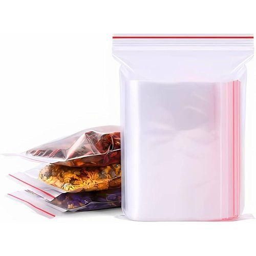 100pcs Heavy Gauge Reusable Ziplock Fridge Storage Bags - Clear Reusable food silicone freezer bags