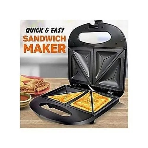 EM Sandwich Maker 2-Slice Non-Stick 750W Toaster for Bread – Perfect for Quick and Easy Snacks ElectroMate