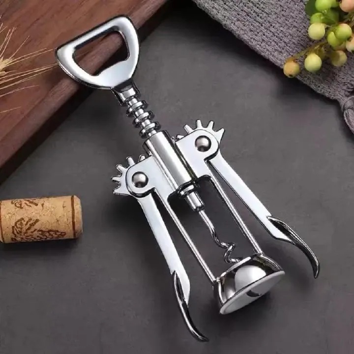 Corkscrew multi functional wine opener Heavy-Duty Manual Bottle Opener with Double Lever Arms for Easy Cork Removal, Ideal for Home, Bar & Restaurant Use