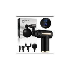 Mini Massage Gun, Powerful Fascial Gun Portable Deep Tissue Percussion Muscle Back Head Massager for Pain Relief with 4 Massage Heads High-Intensity Vibration Rechargeable Small Massage Gun