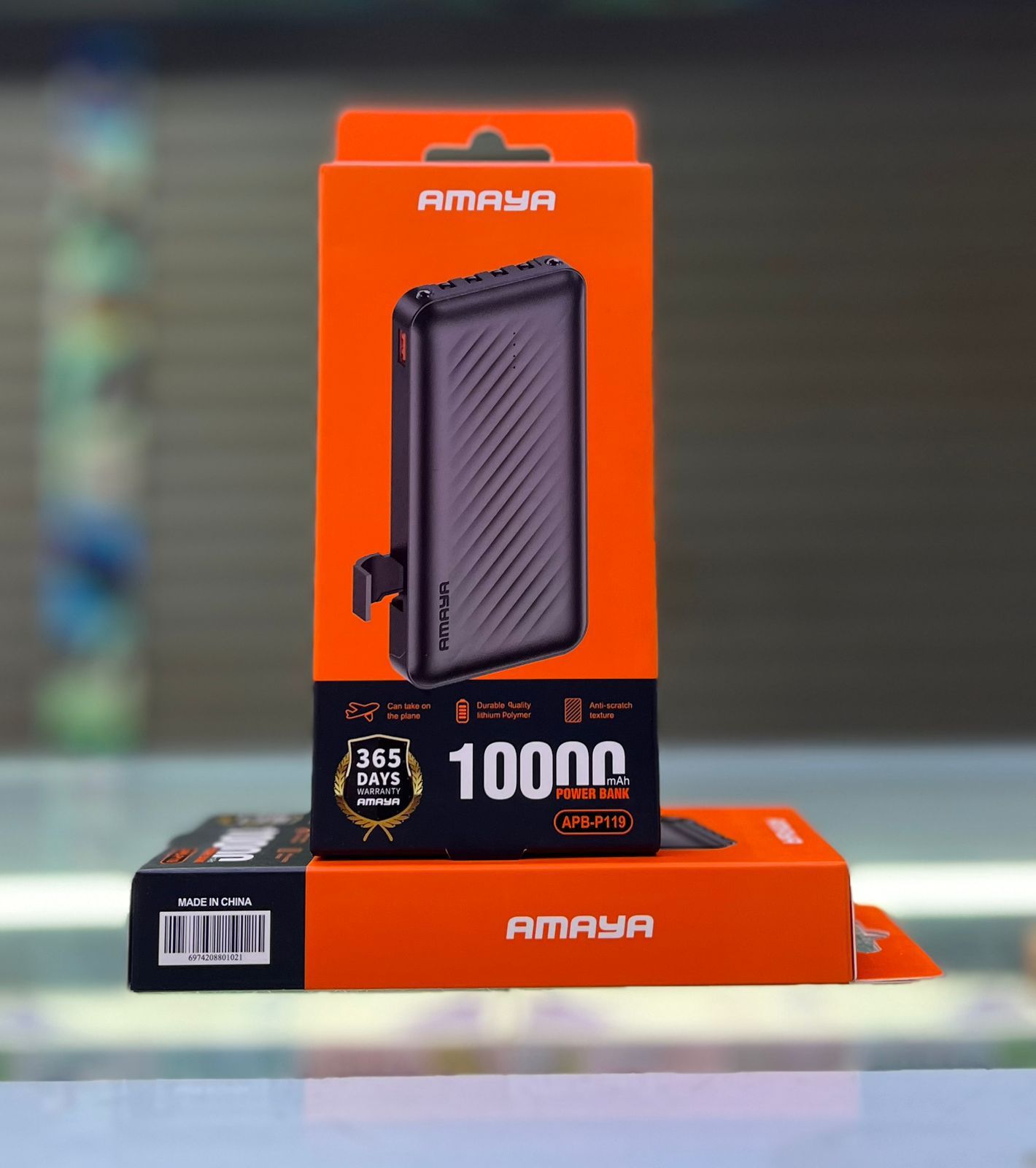 amaya power bank, 10000mah power bank, power bank with built in cable, fast charging power bank, portable charger kenya, phone power bank, travel power bank Fast Charging Power Bank Kenya