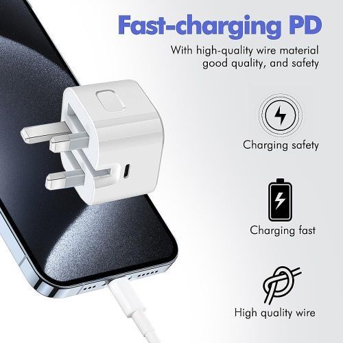 Apple iPhone 16 17 Charger, USB C Charger 35W PD Fast Charger Plug with 1M USB C to C Cable Compatible for iPhone 16 Pro,6 Pro Max,16 Plus,15,15 Pro, iPad Pro,Air,Mini Type C Charge