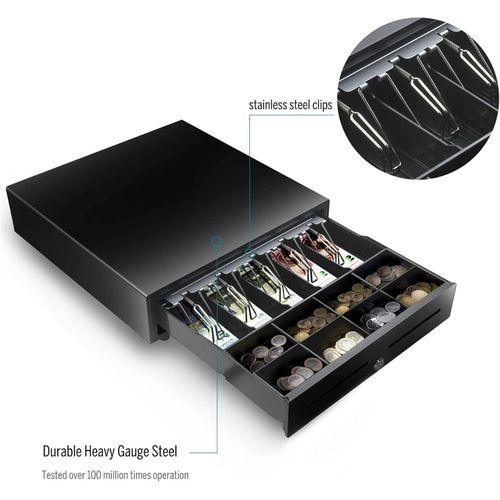 5 Bill Pos Steel Automatic Cash Drawer - Safe Box