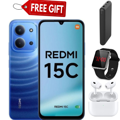 LIMITED DISCOUNT !!!! BRAND NEW BRAND NEW REDMI 15C 256/128GB ROM + 8GB/16 RAM EXPANDABLE 6.9'' LCD 50MP Main Camera 8MP selfie camera 6000mAh 33W Fast Charger Android 15 Side Fingerprint -Smartphones