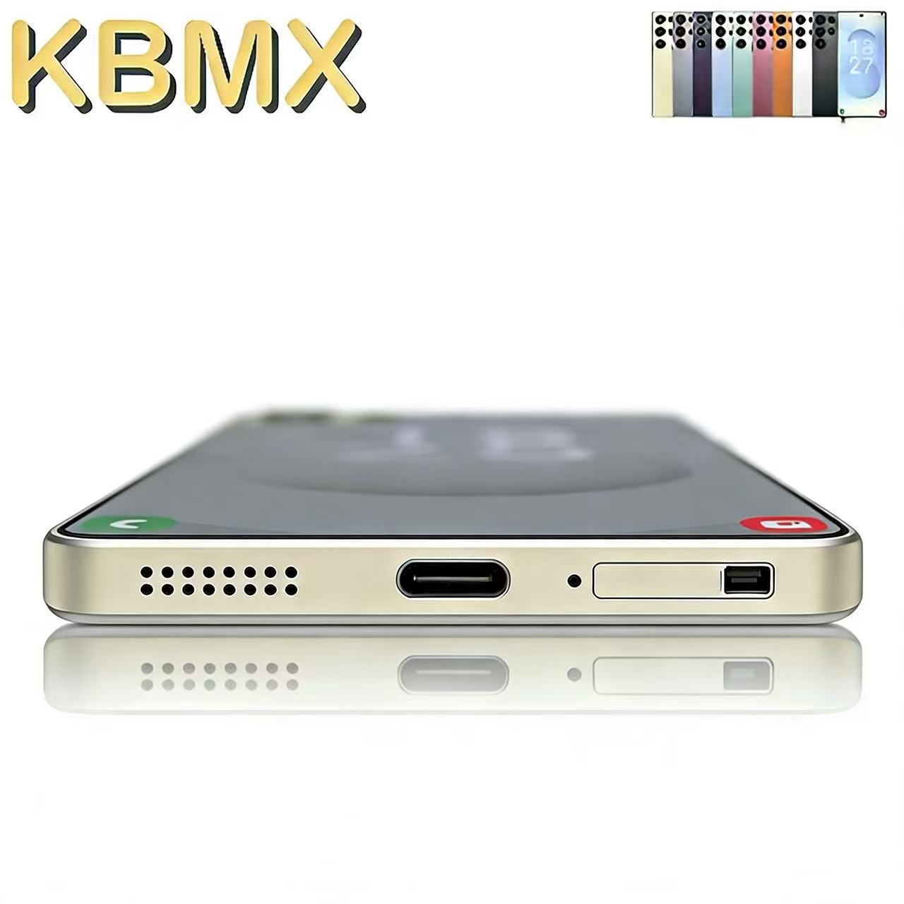 KBMX S26 Ultra,6.9", 128GB+6GB RAM(+256GB Extended)(Dual Sim),5200mAh-Titanium Gold