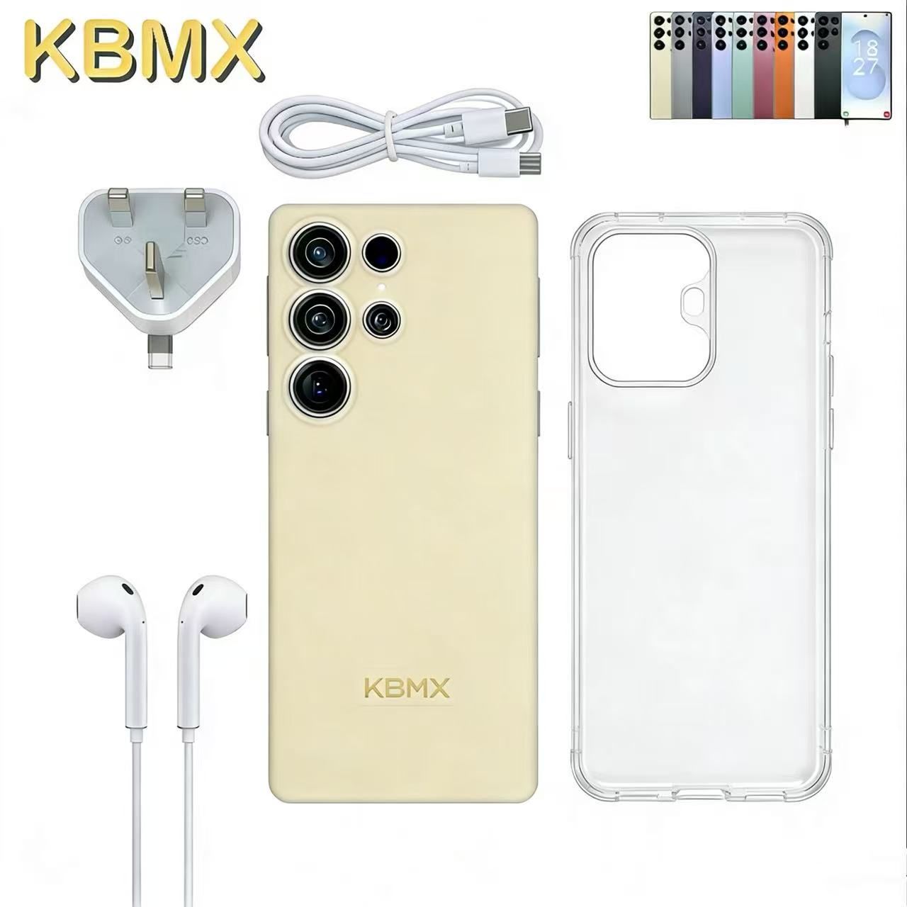 KBMX S26 Ultra,6.9", 128GB+6GB RAM(+256GB Extended)(Dual Sim),5200mAh-Titanium Gold
