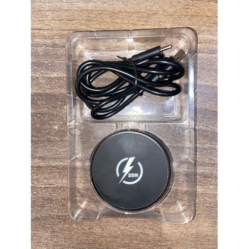 25W MIUSB Universal Wireless Charger Portable Mini Fast Phone Charging Pad - BLACK