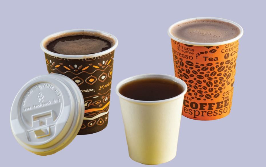 Disposable Take-Away Coffee & Tea Paper Cups with Leak-Proof Lids - 8oz or 12oz Hot/Cold Beverage Cups for Office, Cafés & Events