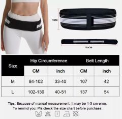 Unisex Adjustable Lower Back Support Belt – SI Joint & Sciatica Pain Relief Waist Brace with Compression Strap (120cm / 140cm)