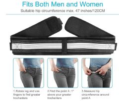 Unisex Adjustable Lower Back Support Belt – SI Joint & Sciatica Pain Relief Waist Brace with Compression Strap (120cm / 140cm)