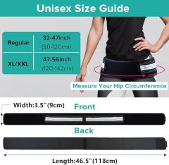 Unisex Adjustable Lower Back Support Belt – SI Joint & Sciatica Pain Relief Waist Brace with Compression Strap (120cm / 140cm)