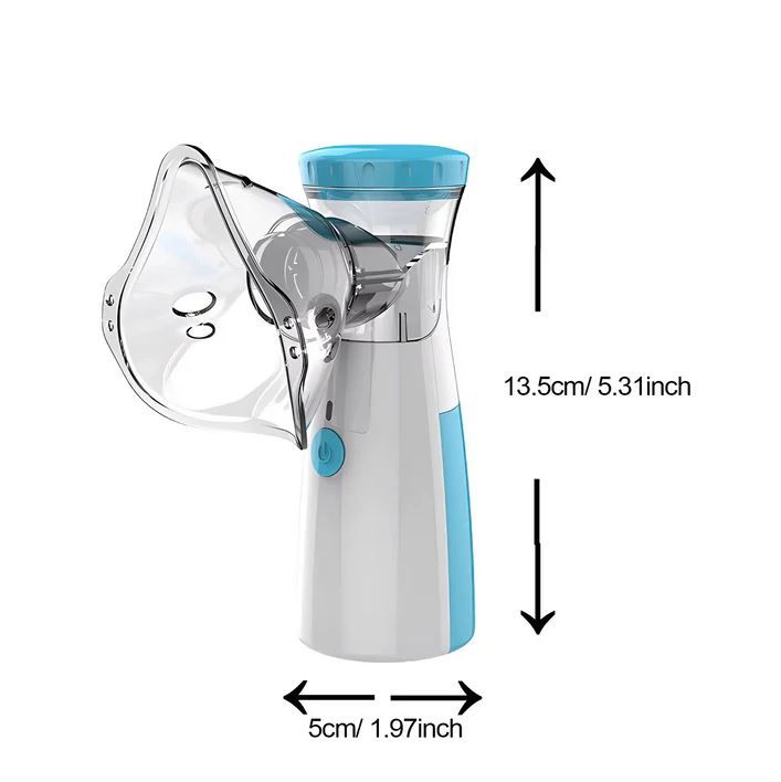 Mini Portable Ultrasonic Mesh Nebulizer - Silent Handheld Nebulizer Inhaler for Adults, Kids & Babies | USB-C Rechargeable Asthma Inhalation Machine.