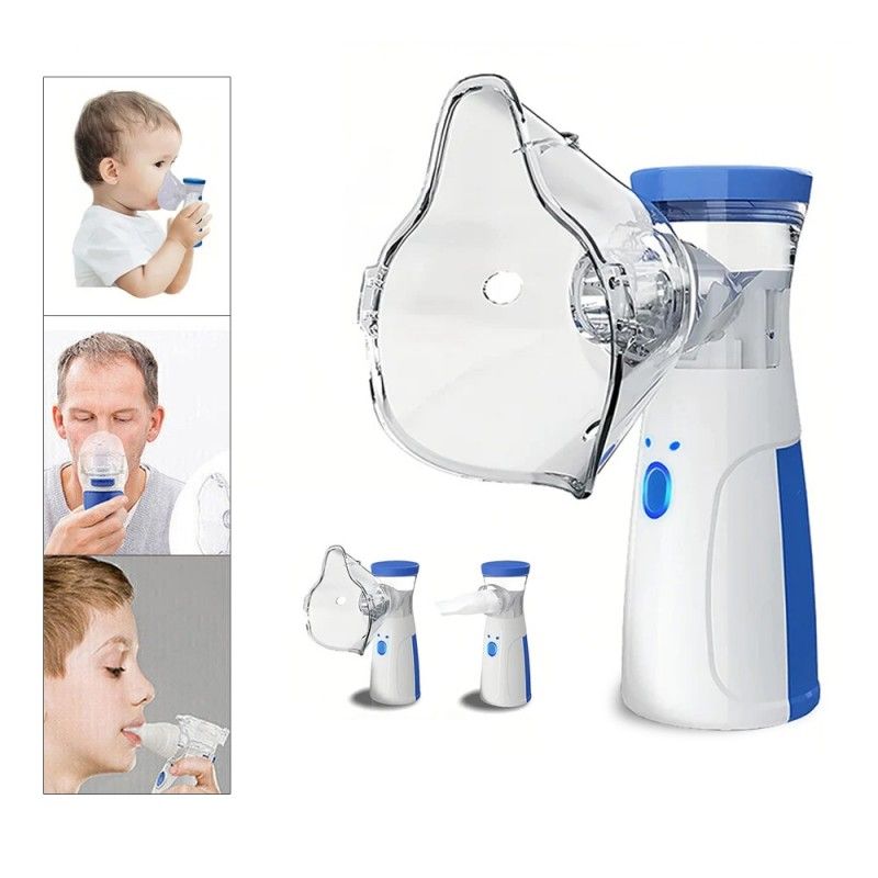 Mini Portable Ultrasonic Mesh Nebulizer - Silent Handheld Nebulizer Inhaler for Adults, Kids & Babies | USB-C Rechargeable Asthma Inhalation Machine.