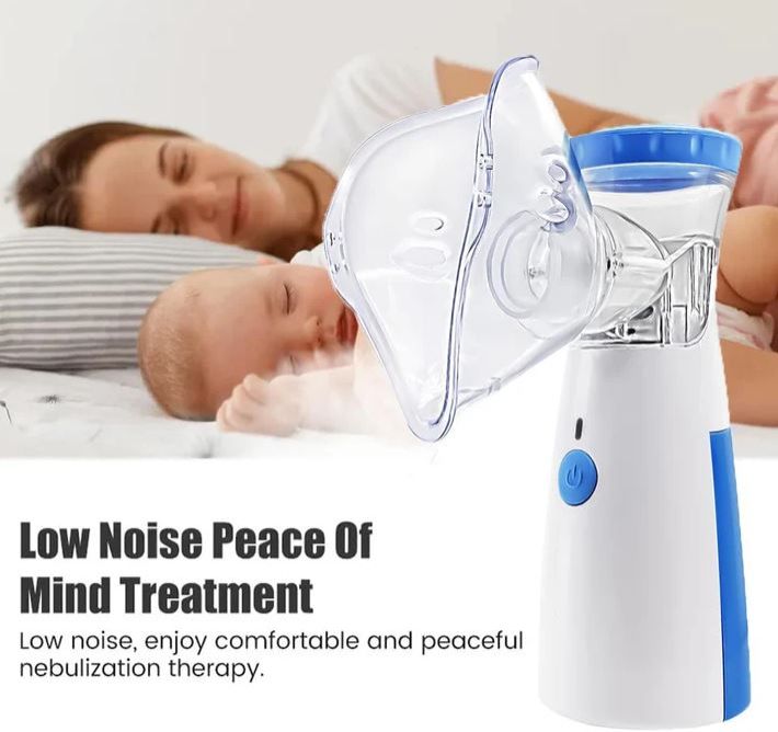 Mini Portable Ultrasonic Mesh Nebulizer - Silent Handheld Nebulizer Inhaler for Adults, Kids & Babies | USB-C Rechargeable Asthma Inhalation Machine.