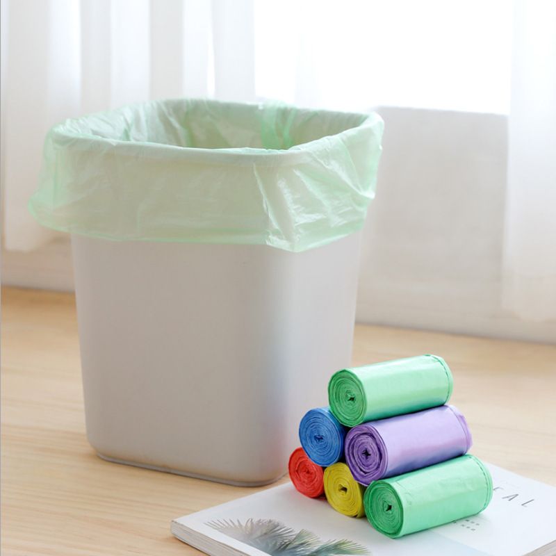 Disposable Trash Bags – PE Garbage Bags with Handles for Kitchen, Office, Bathroom & Home Use - 100 PCS - 40 x 50cm