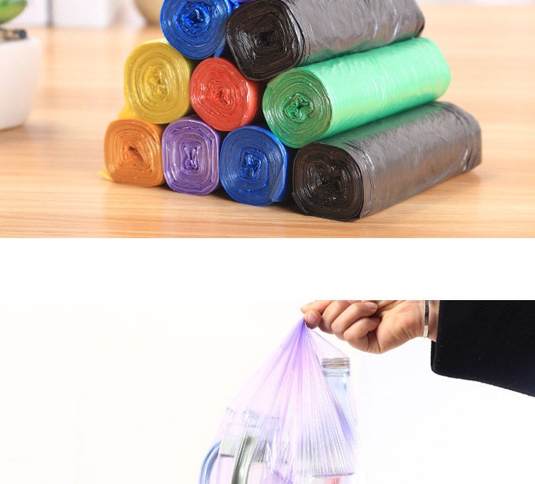 Disposable Trash Bags – PE Garbage Bags with Handles for Kitchen, Office, Bathroom & Home Use - 100 PCS - 40 x 50cm