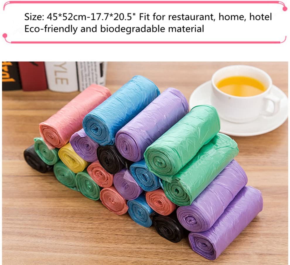 Disposable Trash Bags – PE Garbage Bags with Handles for Kitchen, Office, Bathroom & Home Use - 100 PCS - 40 x 50cm