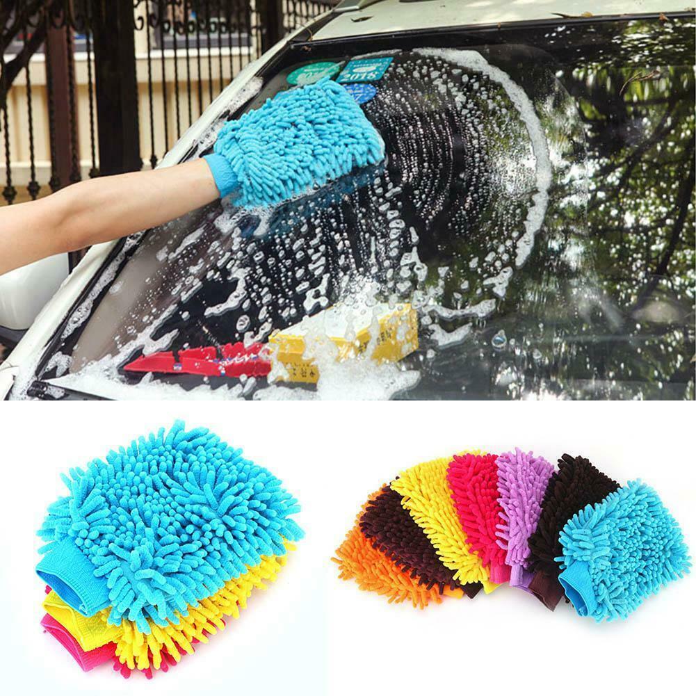 Microfiber Chenille Car Wash Mitt – Double-Sided Scratch-Free Cleaning Gloves for Auto Detailing, Household Dusting & Multi-Surface Cleaning