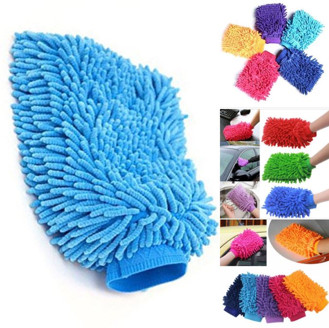Microfiber Chenille Car Wash Mitt – Double-Sided Scratch-Free Cleaning Gloves for Auto Detailing, Household Dusting & Multi-Surface Cleaning