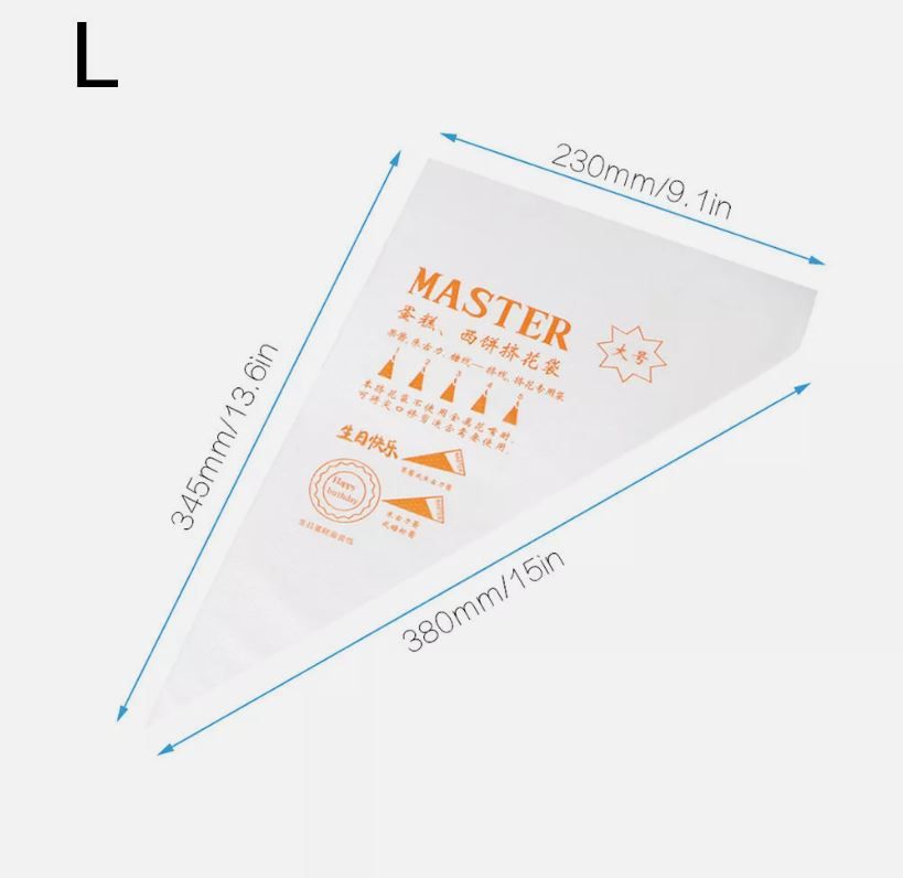 100PCS Disposable Icing Piping Bags – Heavy Duty Food Grade Pastry Bags for Cake, Cupcake & Cookie Decorating (Small/Medium/Large)