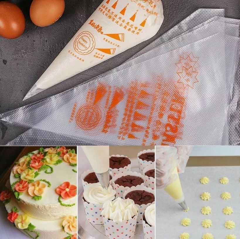 100PCS Disposable Icing Piping Bags – Heavy Duty Food Grade Pastry Bags for Cake, Cupcake & Cookie Decorating (Small/Medium/Large)