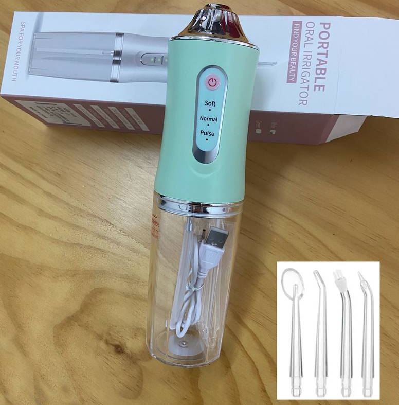 Portable Air Powered Dental Water Flosser – Cordless Oral Irrigator for Teeth & Gum Cleaning | Battery-Free, Travel-Friendly