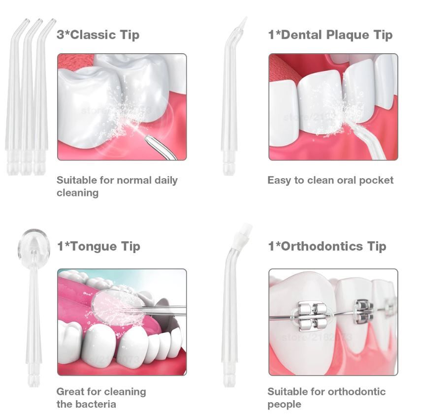 Portable Air Powered Dental Water Flosser – Cordless Oral Irrigator for Teeth & Gum Cleaning | Battery-Free, Travel-Friendly