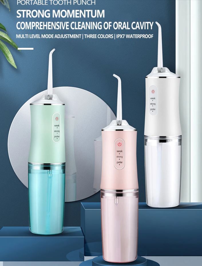 Portable Air Powered Dental Water Flosser – Cordless Oral Irrigator for Teeth & Gum Cleaning | Battery-Free, Travel-Friendly