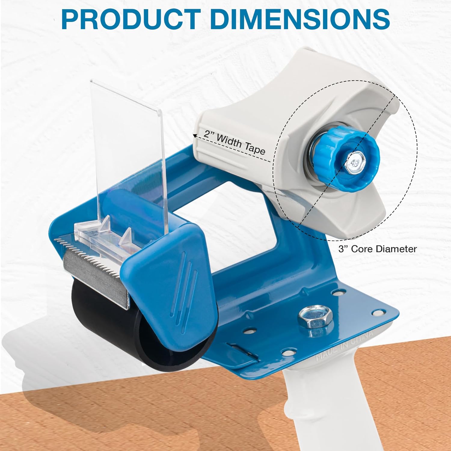 Heavy Duty Packing Tape Dispenser Gun – 2” Box Sealing Packaging Tape Cutter for Shipping, Moving & Warehouse Use
