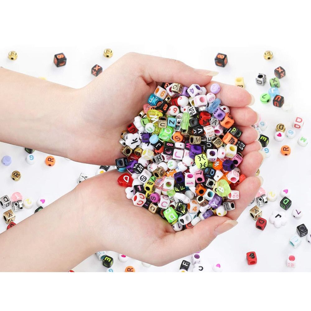 Kids Jewelry Making Bead Kit – 24 Compartment DIY Bracelet & Necklace Craft Set | Preschool Educational Beads Toy for Girls & Boys 3+ Years