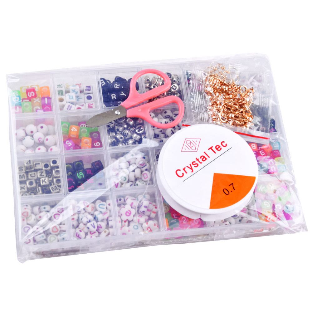 Kids Jewelry Making Bead Kit – 24 Compartment DIY Bracelet & Necklace Craft Set | Preschool Educational Beads Toy for Girls & Boys 3+ Years