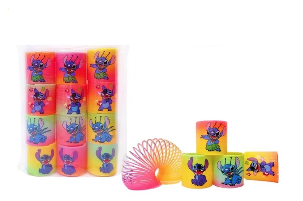 Kids Rainbow Slinky Spring Toy – Magic Plastic Fidget Coil for Children | Party Favors, Stress Relief & Educational Toy
