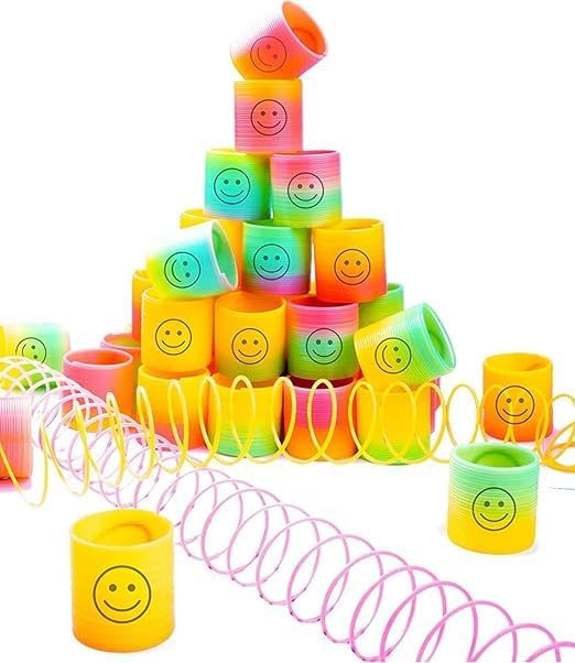 Kids Rainbow Slinky Spring Toy – Magic Plastic Fidget Coil for Children | Party Favors, Stress Relief & Educational Toy