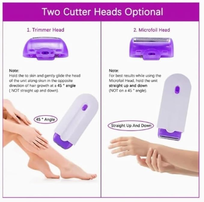 Painless Electric Hair Remover for Women – Rechargeable Facial & Body Hair Trimmer with LED Light | Portable Bikini, Arms & Face Shaver