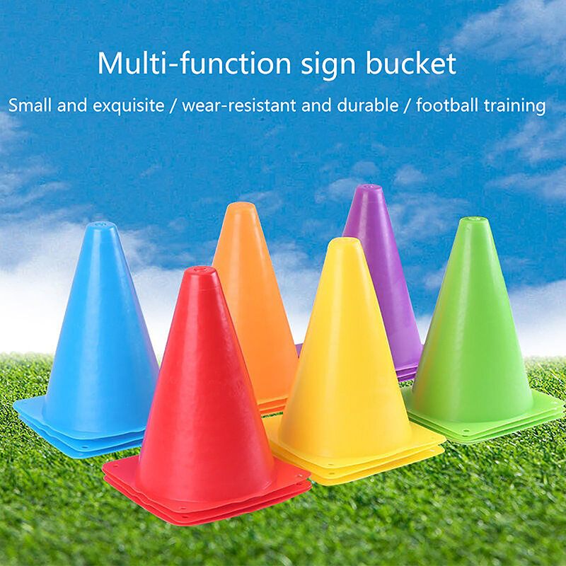 Multipurpose Sports Training Cones – Durable Plastic Marker Cones for Football, Basketball, Cricket & Fitness Drills - 32 cm (12 inch)